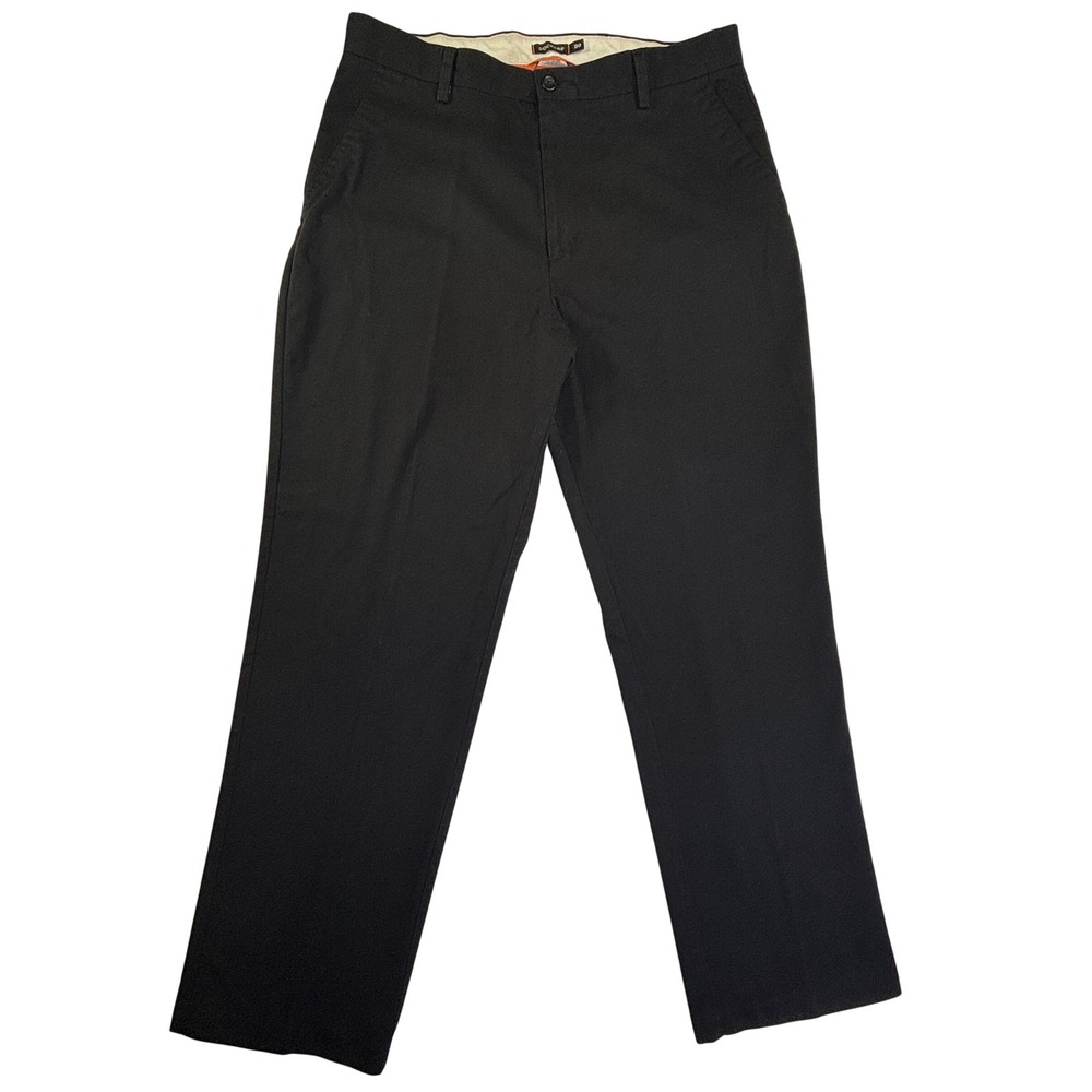 Dockers D3 Classic Fit Mens Black Flat Front Chino Pants 36x32